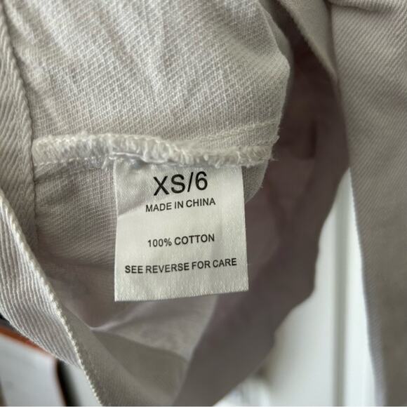 SNDYS Lounge Laurent Denim Jacket White size 6/small - Picture 4 of 6